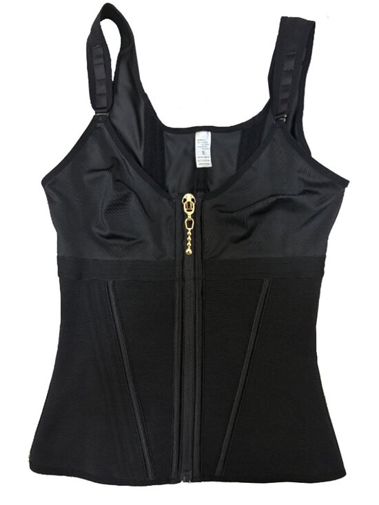 Womens Waist Trainer Corset Zipper Vest Slimming Body Shaper Cincher(1 Pack)